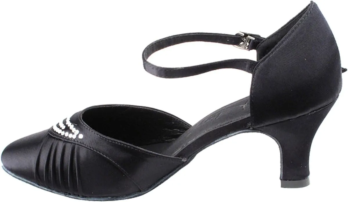 Very Fine Salsa Ballroom Tango Latin Dance Shoes 1397 Bundle with Dance Shoe Wire Brush 2.5" Heel