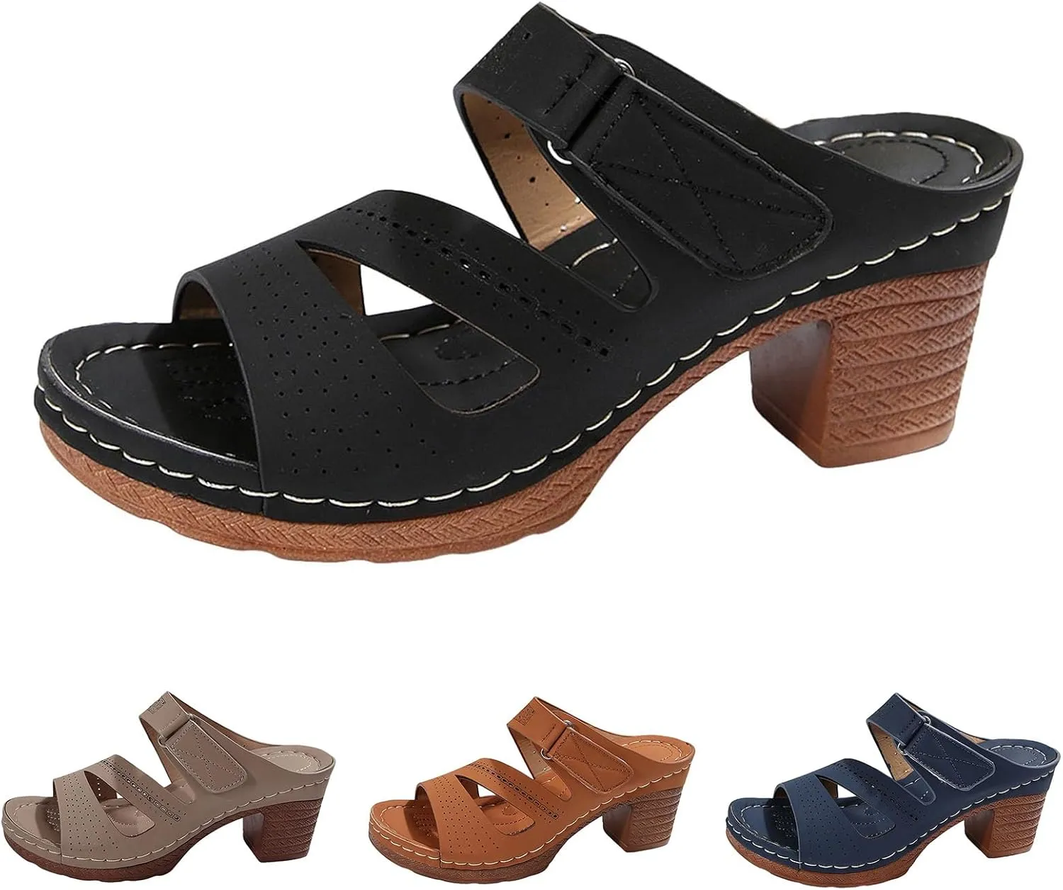 Wedge Sandals Women Fish Mouth Sandals Outdoor Casual Slippers Thick Sole Summer Platform Shoes