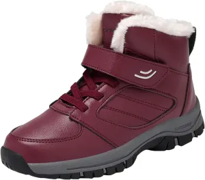 Wide Calf Snow Boots for Women Plus Size 10 Wide Snow Boots for Woman Women Winter Booties Leather Mid Calf Winter Boots for Women Low Heel Women Winter Wide Width Boot