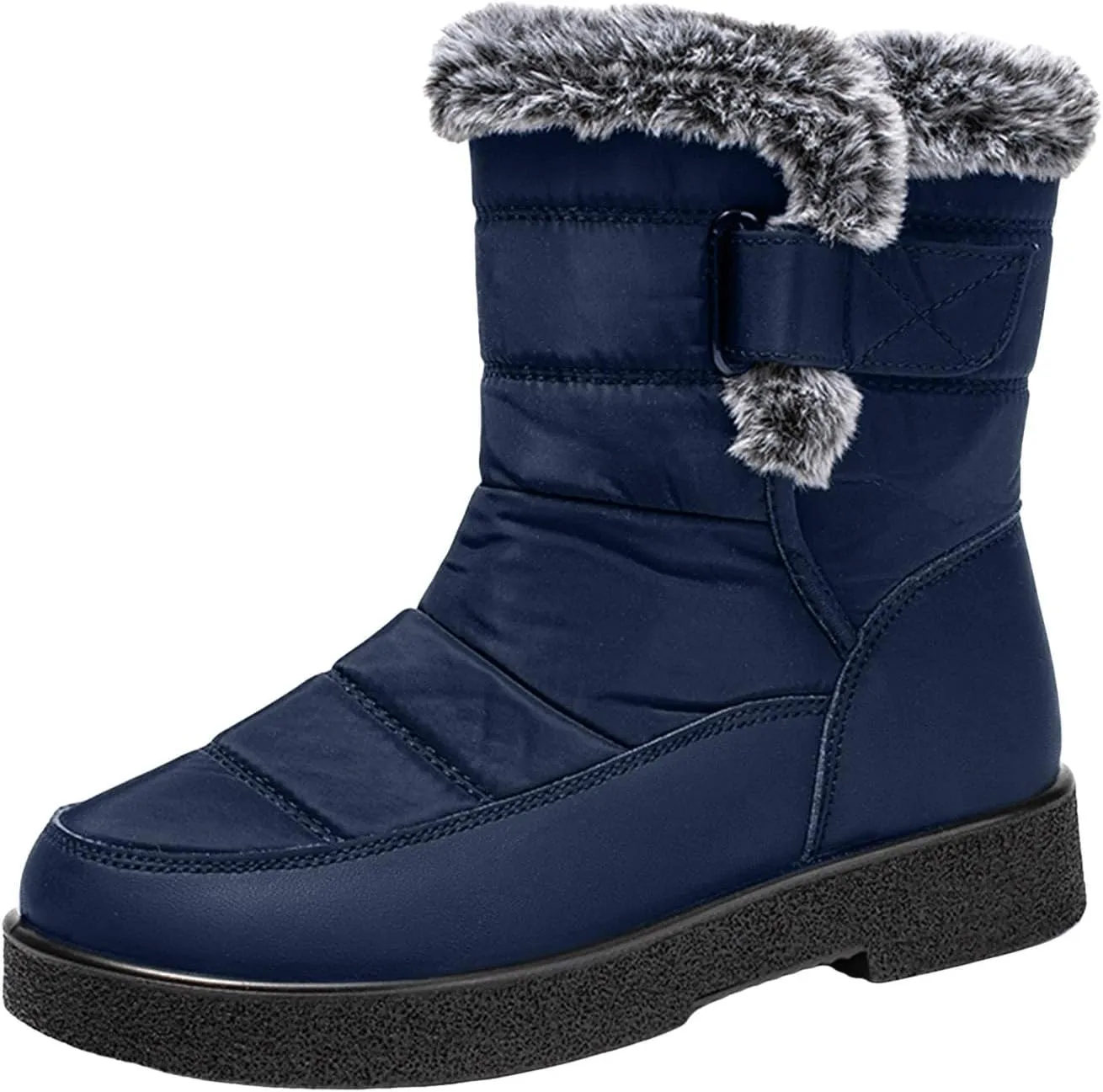 Winter Boots for Women Snow Boots for Women Ladies Fashion Winter Plush Insulation Solid Color Thick Heels Snow Boots