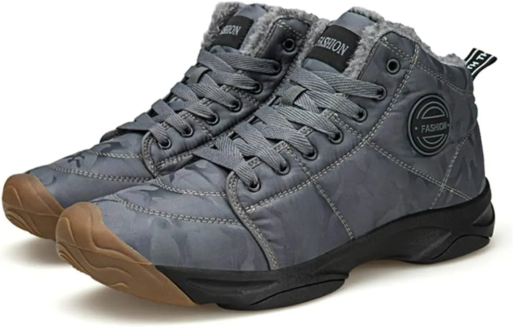 Winter Leather Ankle Boots Men Casual Shoes Outdoor Waterproof Work Tooling Men Hiking Boots Sneakers Warm Military Boots