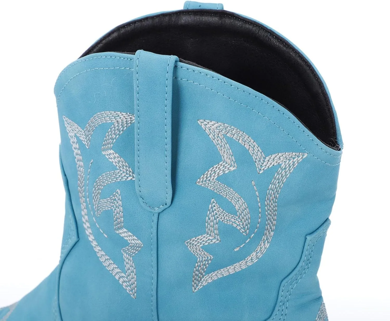 Women Cowboy Boots Wide Calf Cowgirl Boots Western Mid Calf Boots Ponited Toe Chunky Low Heels Mid Calf Embroidered