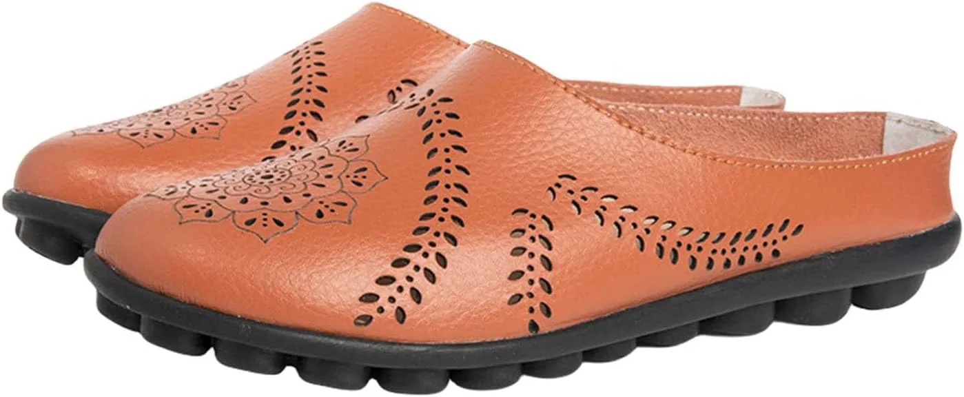 Womens Comfort Walking Flat Shoe Summer Closed Toe Breathable Mesh Loafers Sandals Hollow Out Moccasins Wild Driving Slip-on Boat Shoes