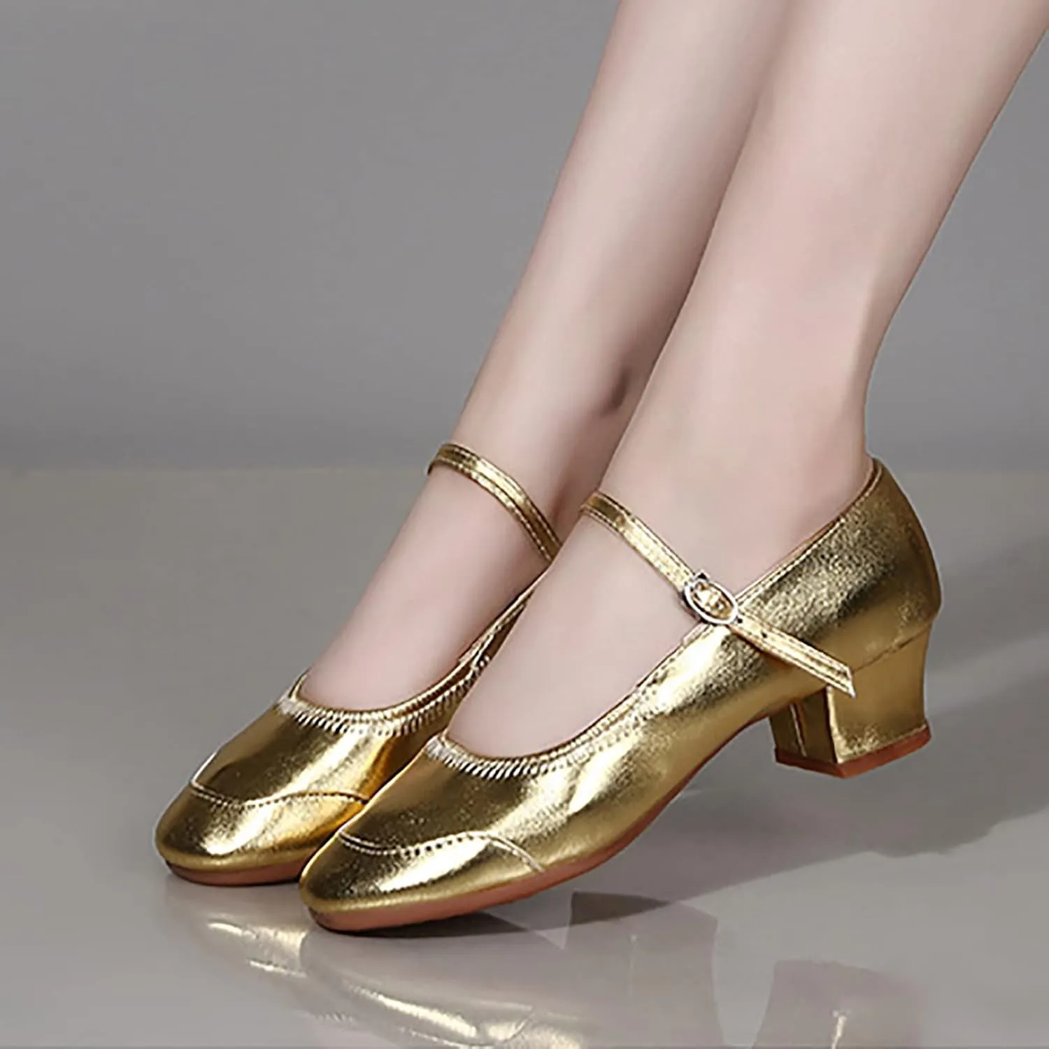 Women's Dance Heels Glitter Salsa Ballroom Shoes Latin Tango Waltz Swing Dance Shoe Dancing Shoes Sandals