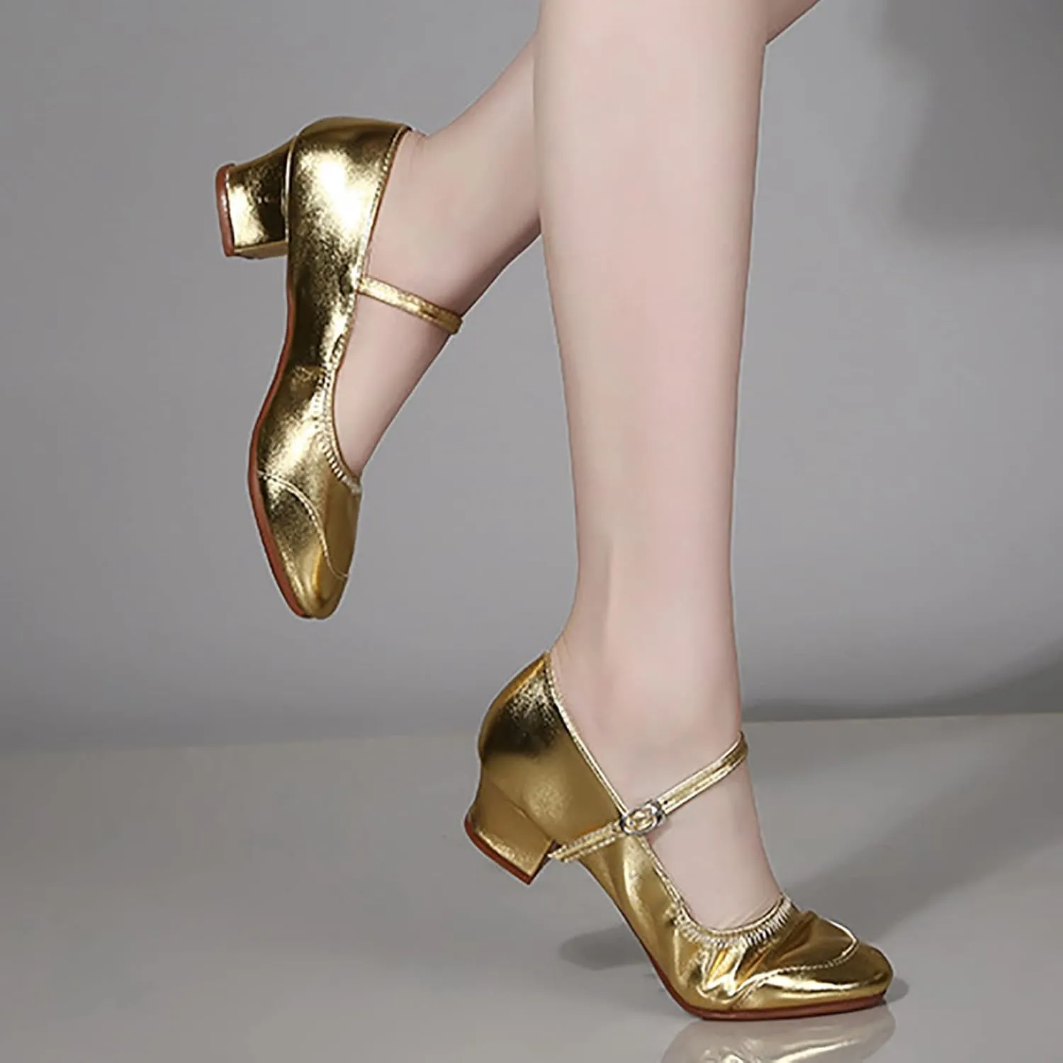 Women's Dance Heels Glitter Salsa Ballroom Shoes Latin Tango Waltz Swing Dance Shoe Dancing Shoes Sandals