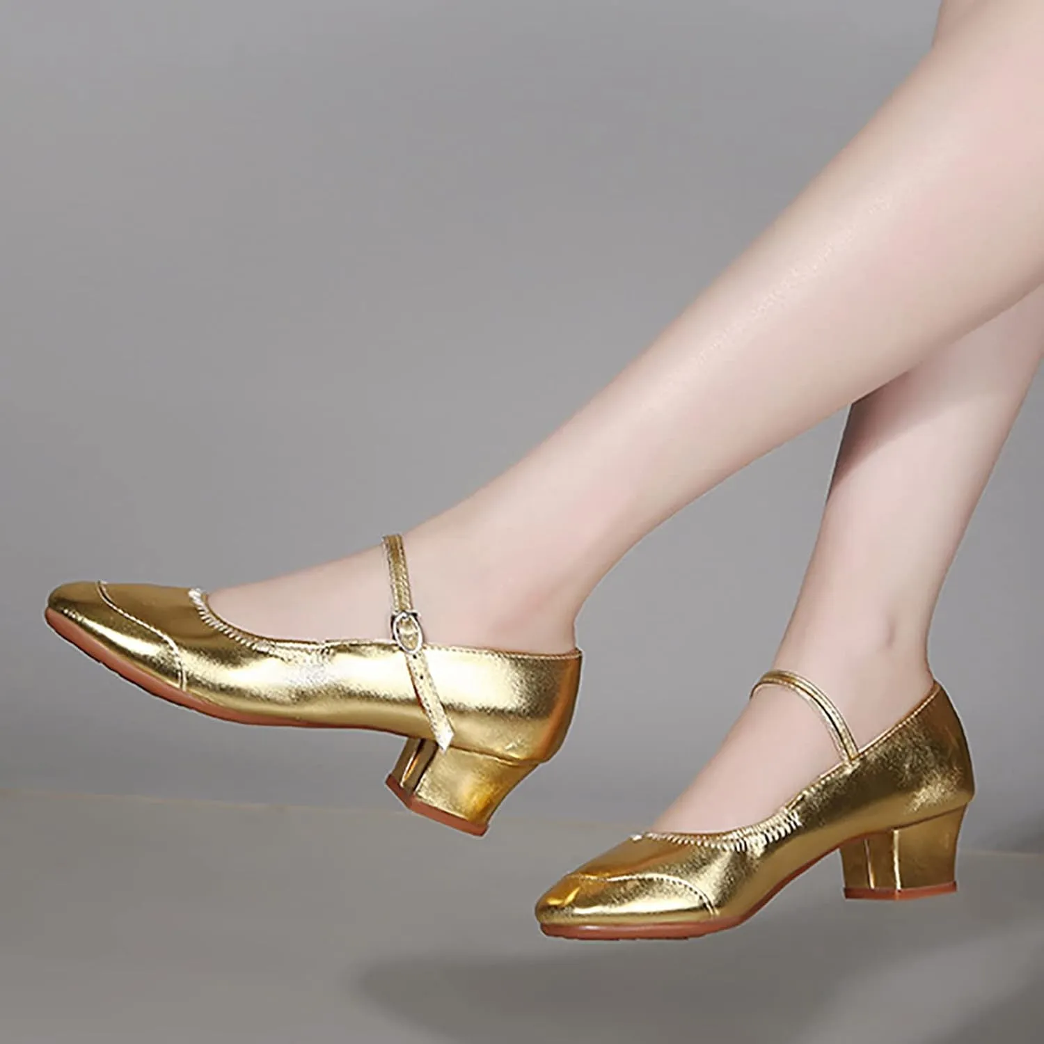 Women's Dance Heels Glitter Salsa Ballroom Shoes Latin Tango Waltz Swing Dance Shoe Dancing Shoes Sandals