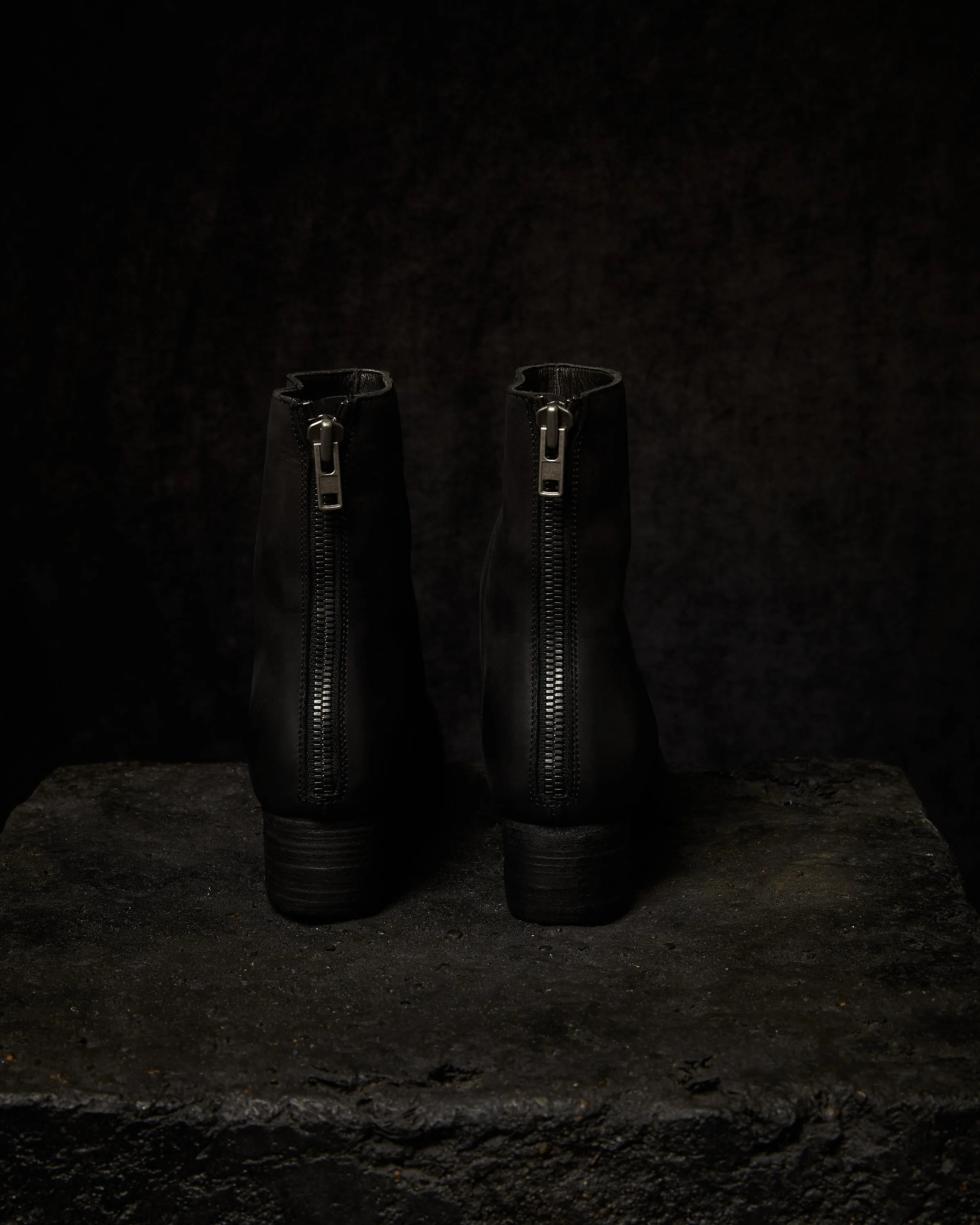 Womens High Ballet Back Zip Boots Black