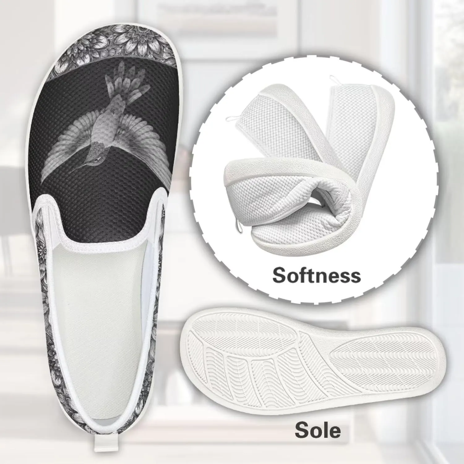 Women's Hummingbird Outdoor Loafer Wedding Shoes Dress Flats Leisure Loafers Slip-On Walking Shoes