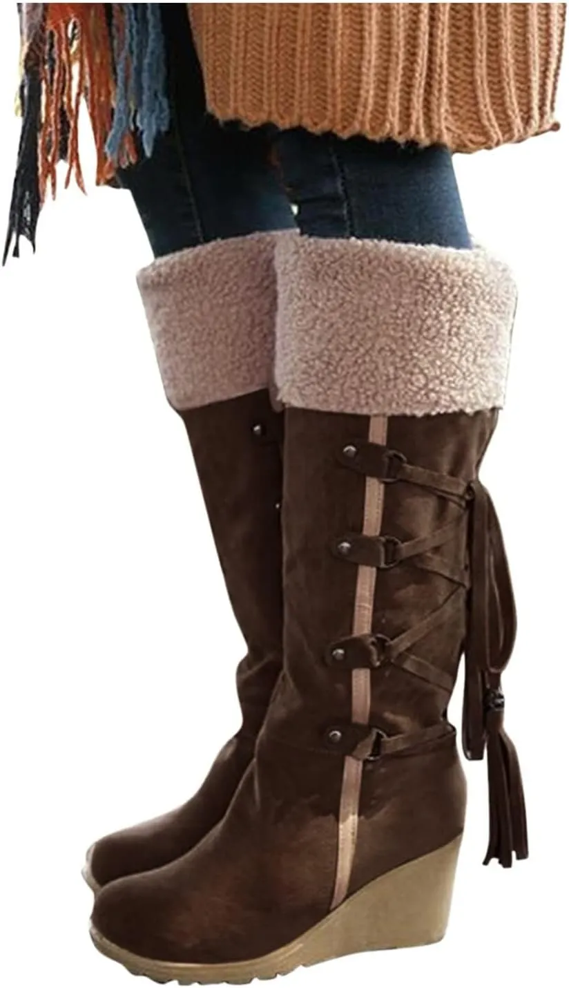 Womens Mens Snow Boots Waterproof Fuzzy Boots Fleece Ankle Booties Athletic Trekking Snow Boots Duck Boots Women