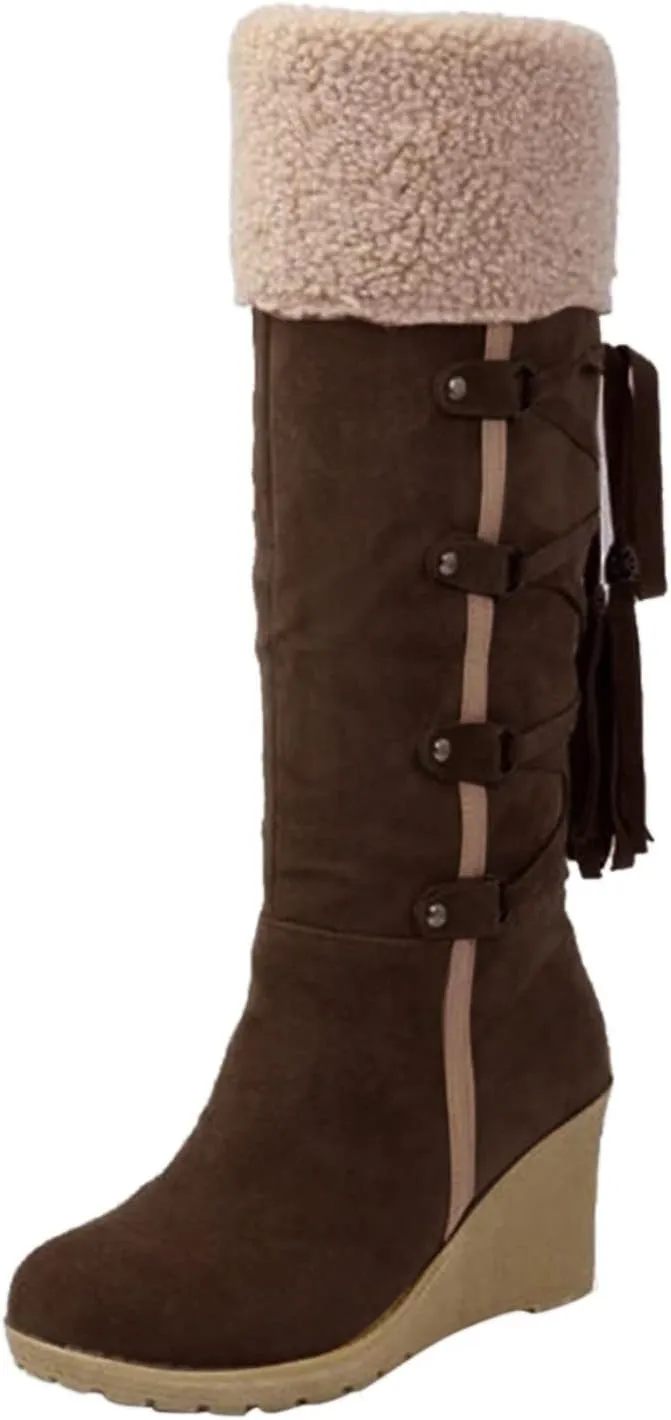 Womens Mens Snow Boots Waterproof Fuzzy Boots Fleece Ankle Booties Athletic Trekking Snow Boots Duck Boots Women