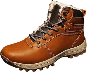 Women's Snow Boots Waterproof Furry Lined Warm Winter Boots Lace Up Sneakers Non-Slip Rubber Ankle Booties Classic Slip on Ladies Hiking Walking Shoes Sneakers
