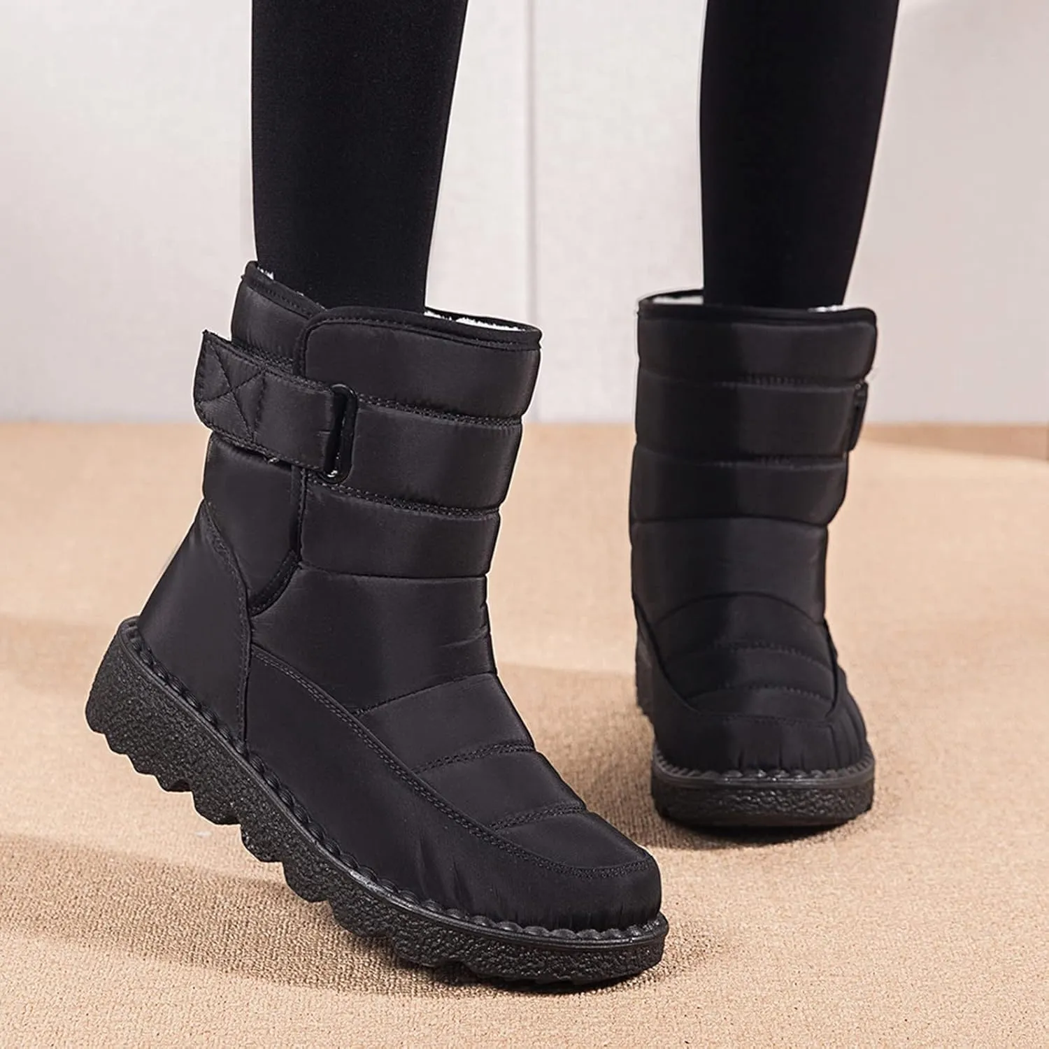 Women's Snow Boots Wide Width Snow Boots for Women 8.5 Wide Winter Boots Women Size 8 Knee High Waterproof Slip on Boots for Women Tall Winter Boot for Women Lightweight