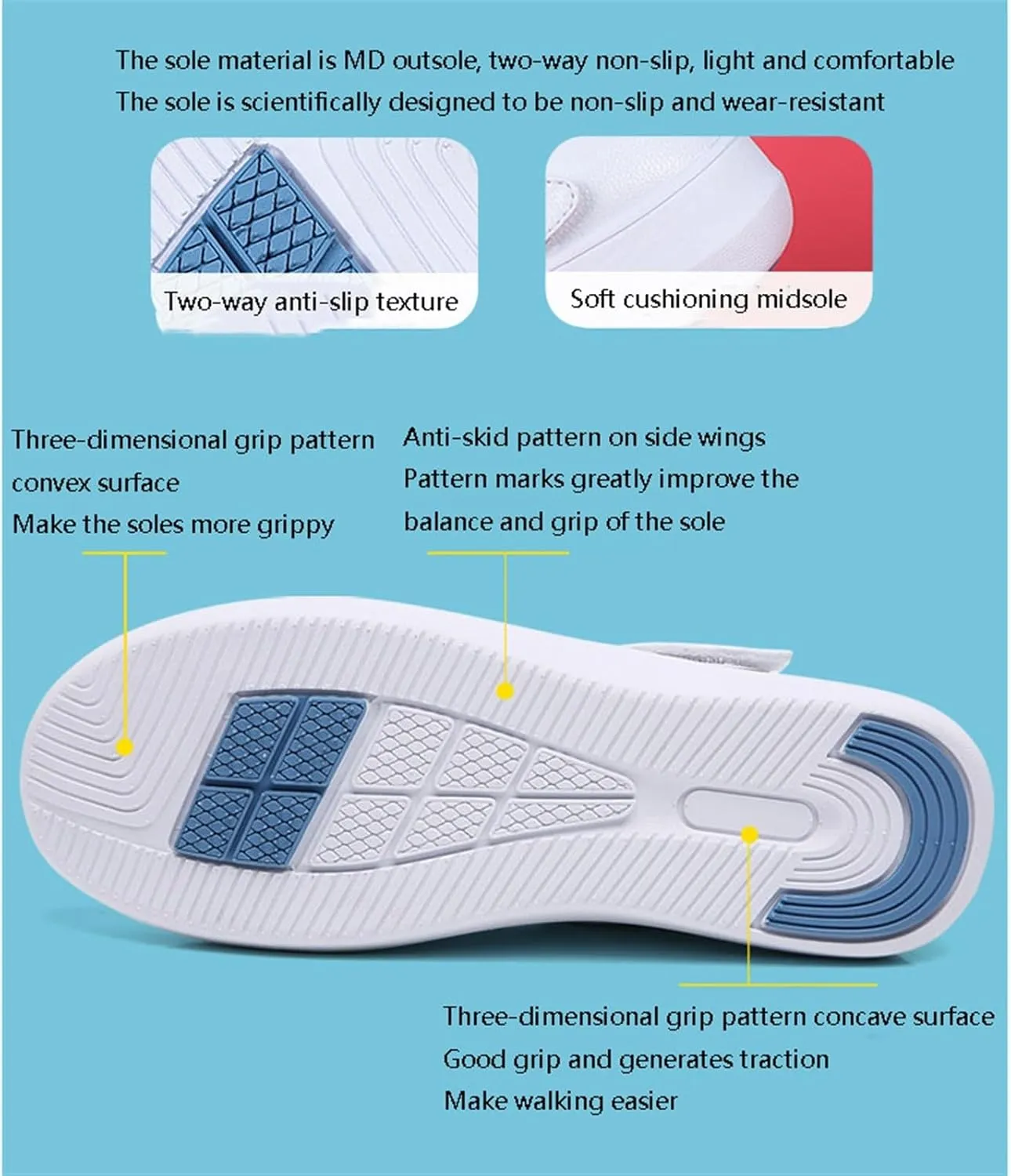 Womens Spring Summer Adjustable Breathable Soft Care Orthopedic Shoes, Comfortable Cushion Working Nurse Shoes, Casual Non-Slip Leathe Wide Fit Walking Shoes, for Medical Care