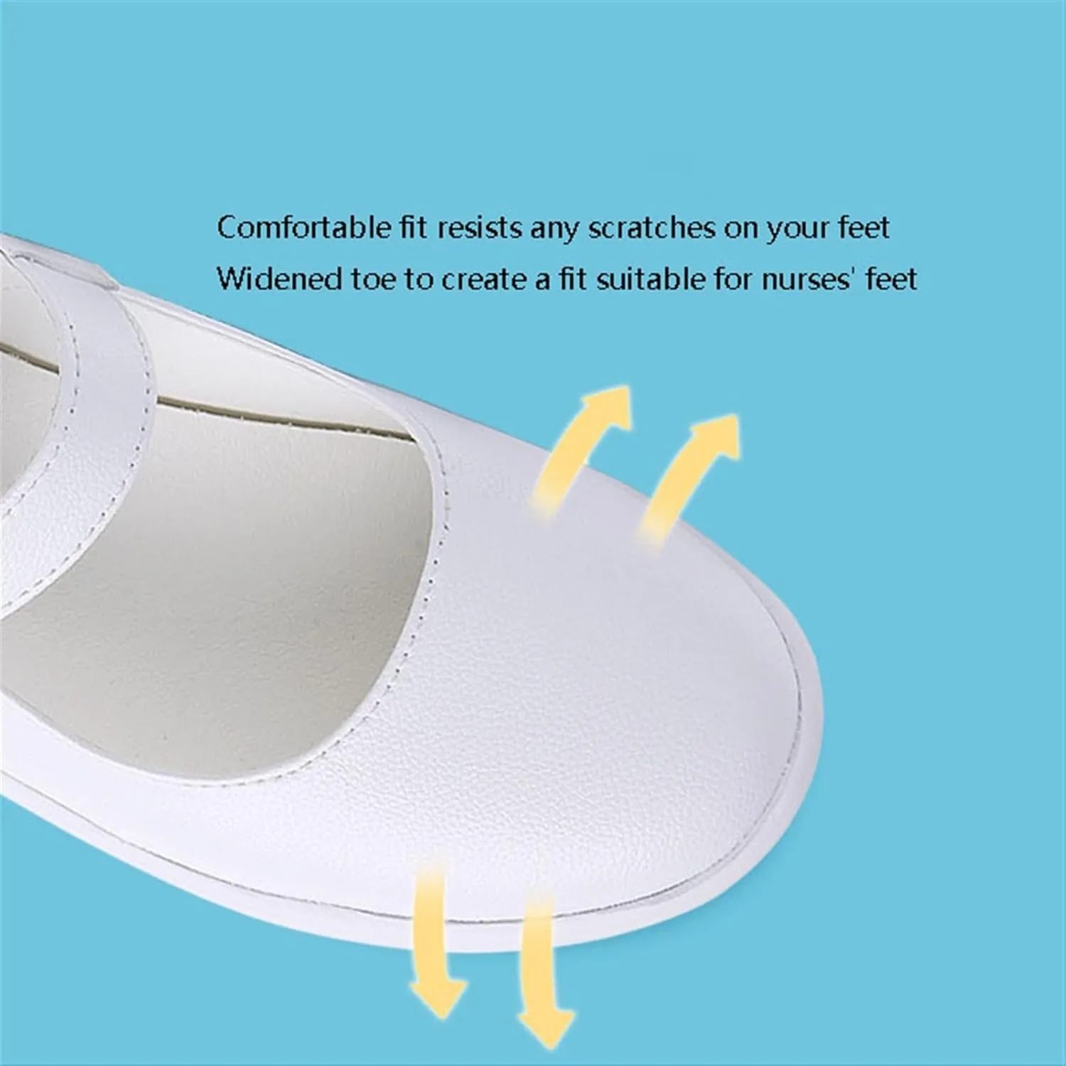 Womens Spring Summer Adjustable Breathable Soft Care Orthopedic Shoes, Comfortable Cushion Working Nurse Shoes, Casual Non-Slip Leathe Wide Fit Walking Shoes, for Medical Care