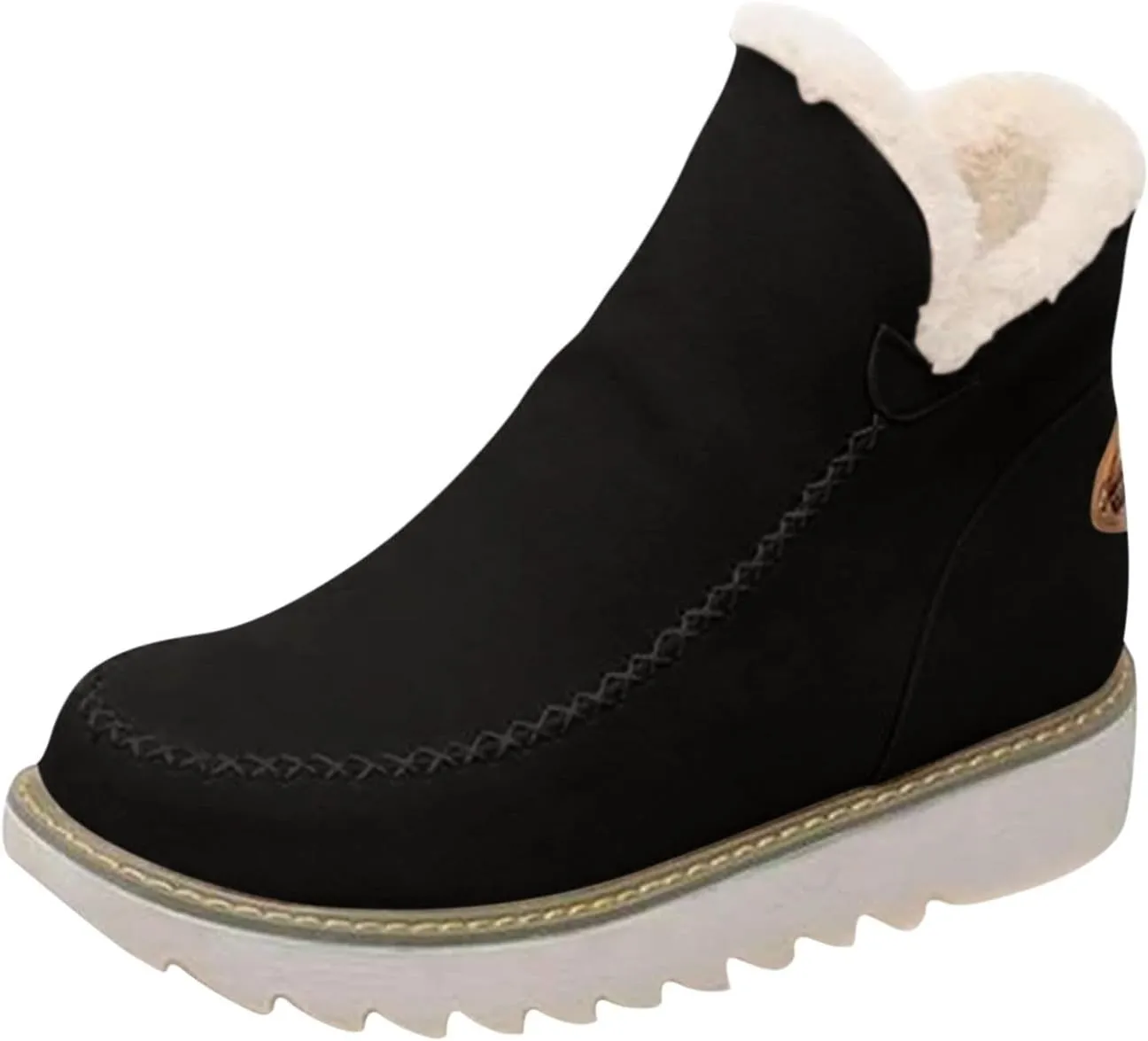 Womens Waterproof Winter Boots Wide Women Snow Boots Winter Waterproof Slip Resistant Cold Weather Shoes Women Winter Booties Womens Slip on Walking Snow Shoes Botas De Frio Para Mujer