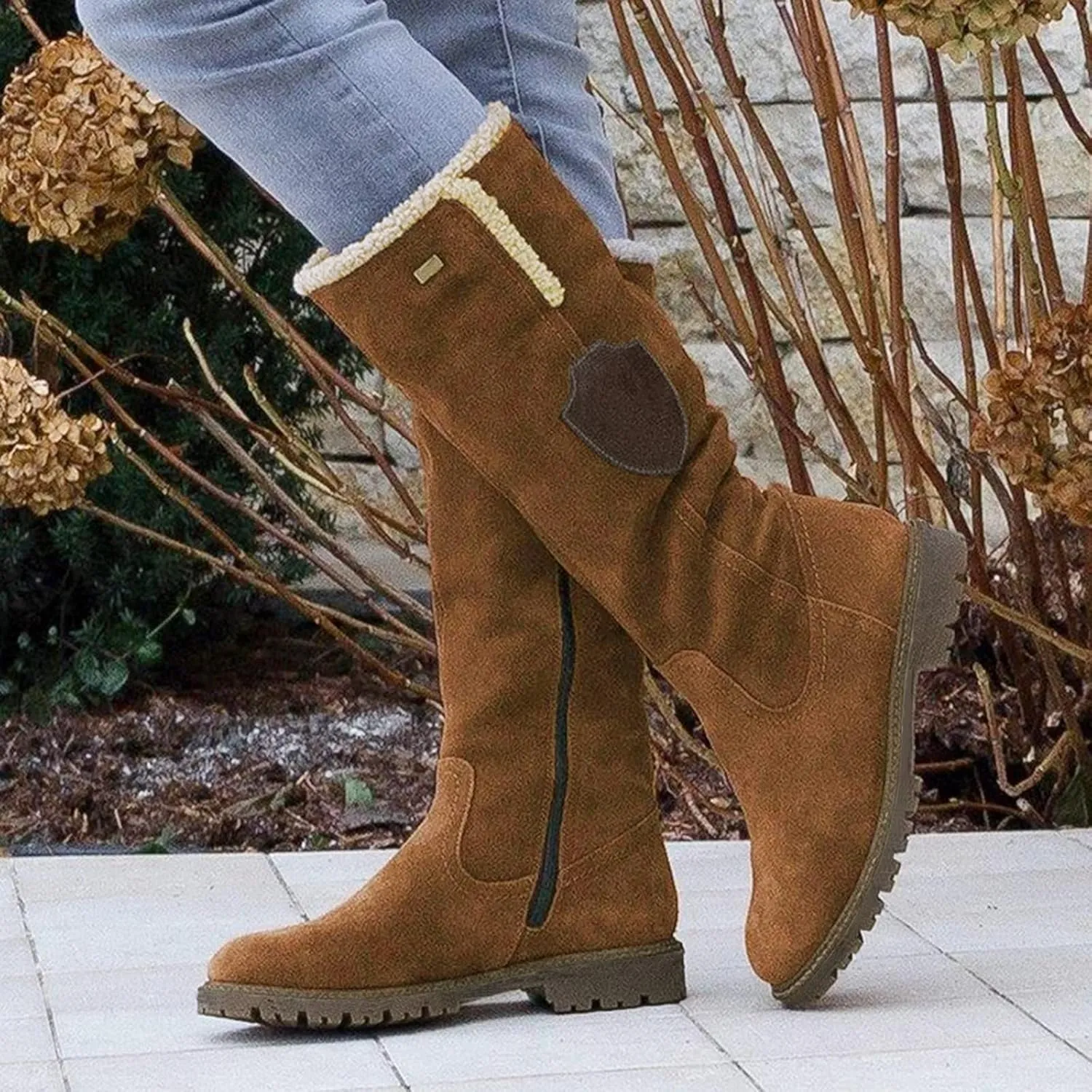 Women's Winter Boots Waterproof Insulated Fur Boots Cold Weather Sneaker Boots Comfortable Anti-Slip Outdoor Ankle Booties
