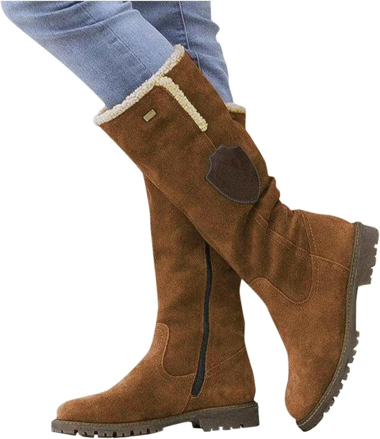 Women's Winter Boots Waterproof Insulated Fur Boots Cold Weather Sneaker Boots Comfortable Anti-Slip Outdoor Ankle Booties