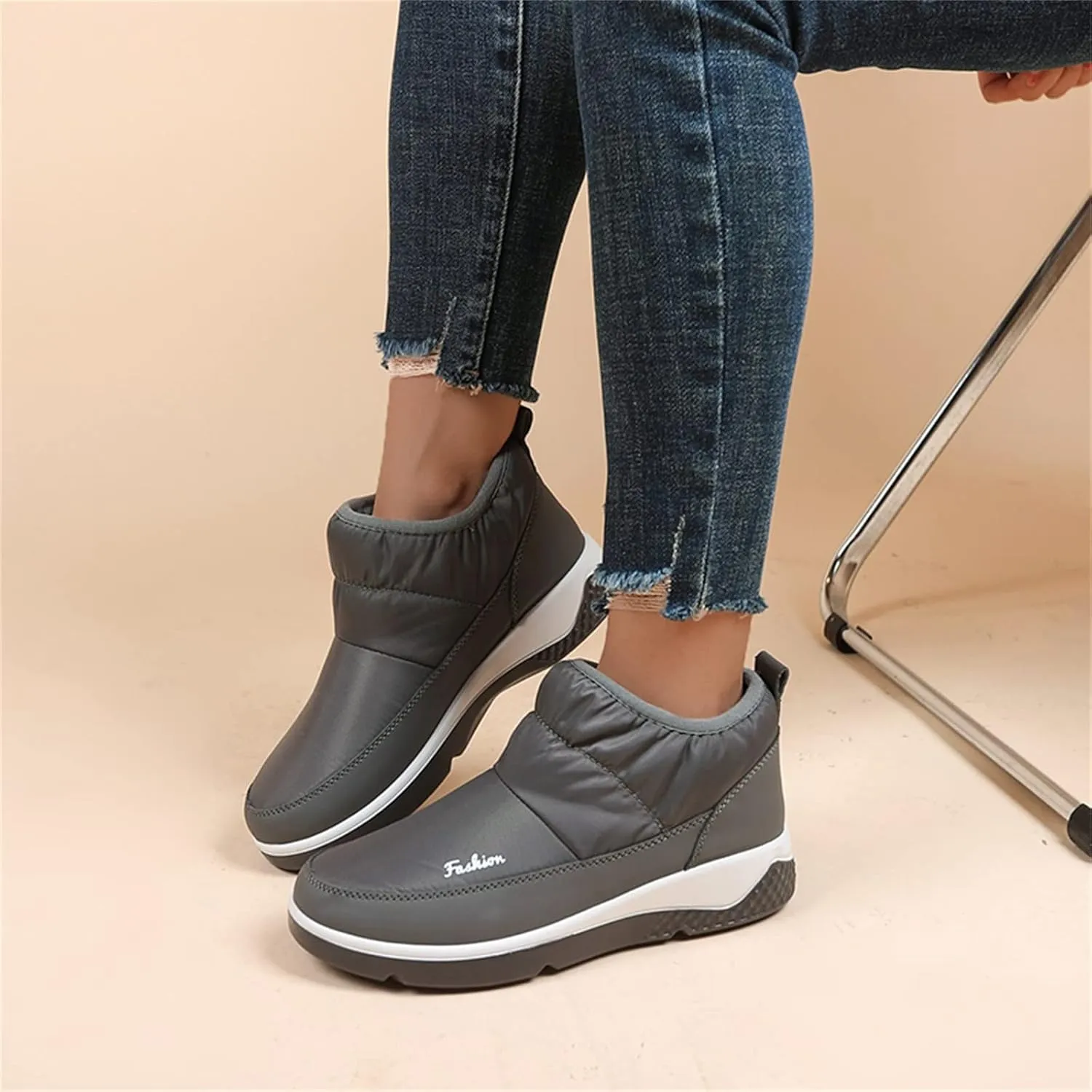 Womens Winter Snow Boots Size 11 Winter Boots Waterproof Women Wide Women Winter Boots Waterproof Cold Weather Womens Duck Boots Waterproof Size 11 Botas Para Nieve De Mujer Sin Cordon